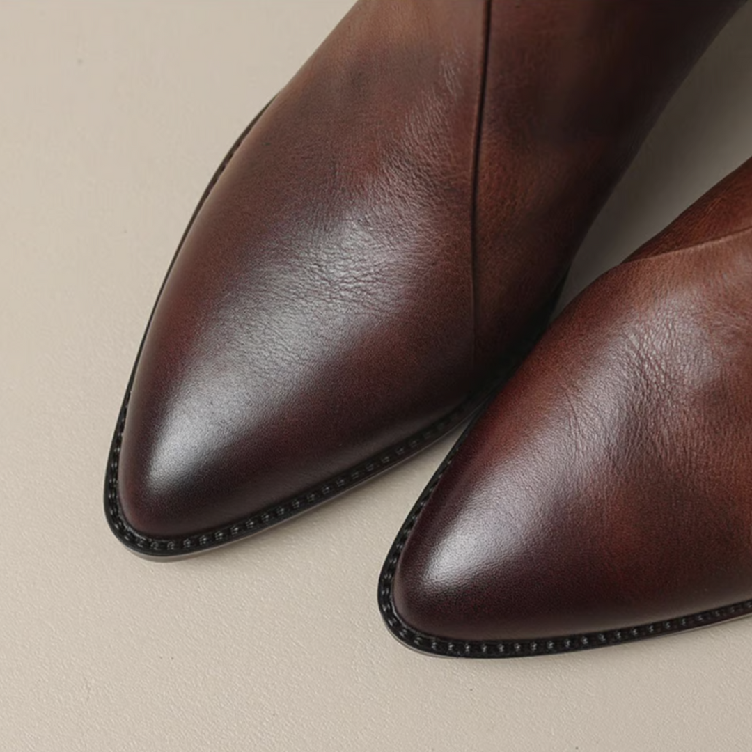 Camille | Botines de Tacón Bajo de Lujoo