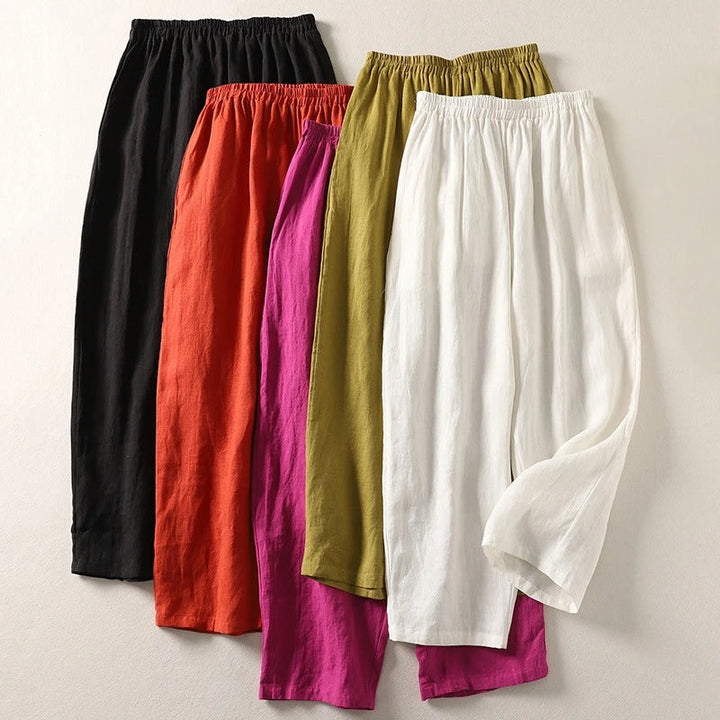Amalia | Pantalón fluido de algodón y lino