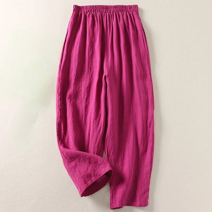 Amalia | Pantalón fluido de algodón y lino