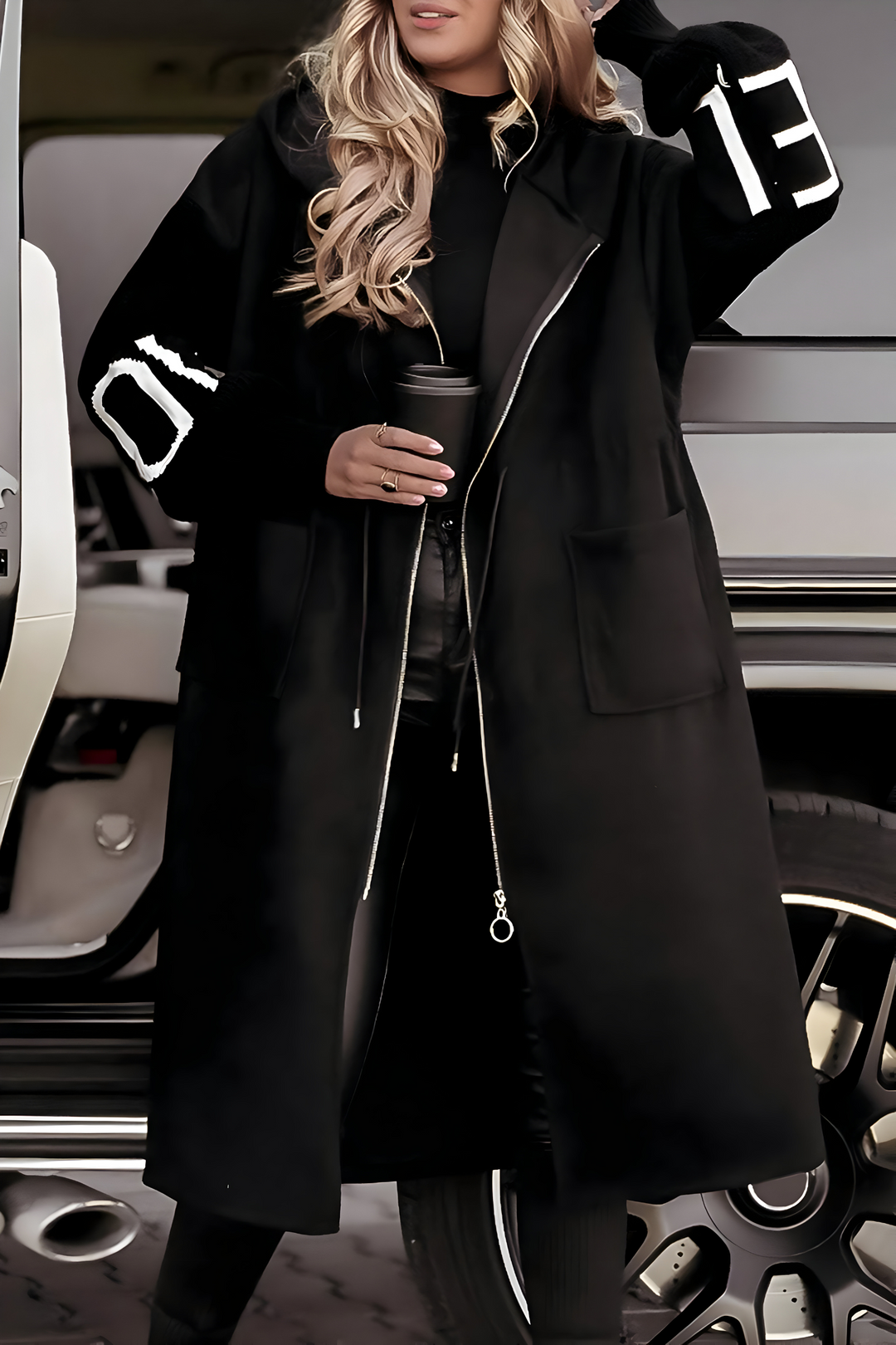Elena | Chaqueta de mujer con mangas de punto y capucha