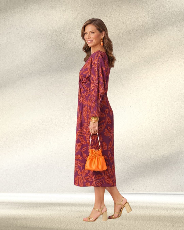 Isadora™ – Vestido Midi Elegante con Estampado de Encanto Atemporal