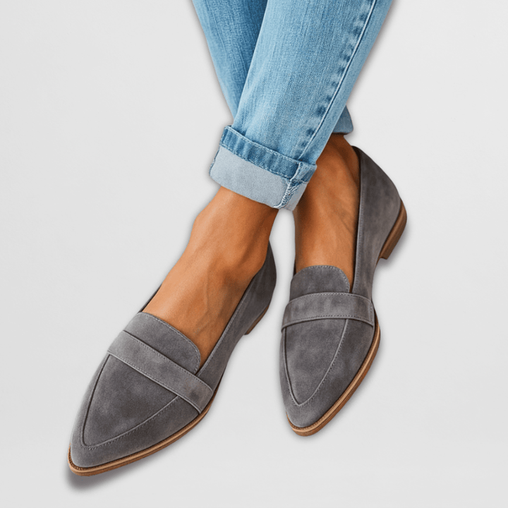 Helen | Mocasines ortopédicos de piel de ante suave