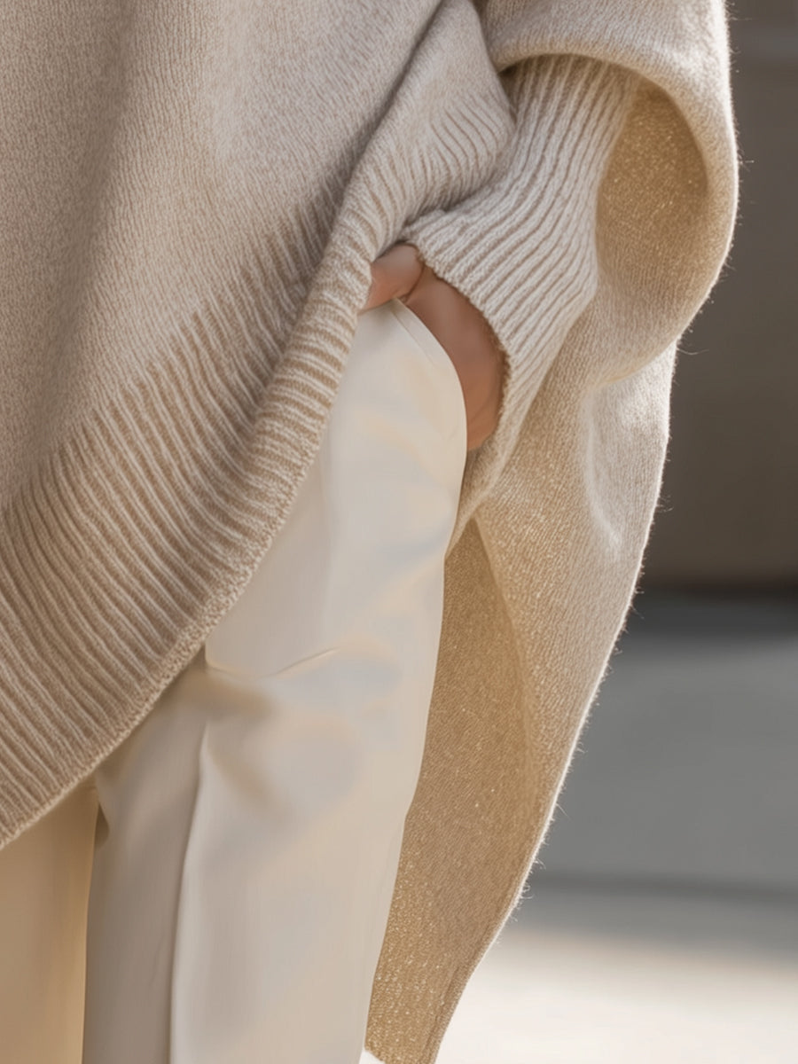 ELENA | Suéter poncho oversize de punto