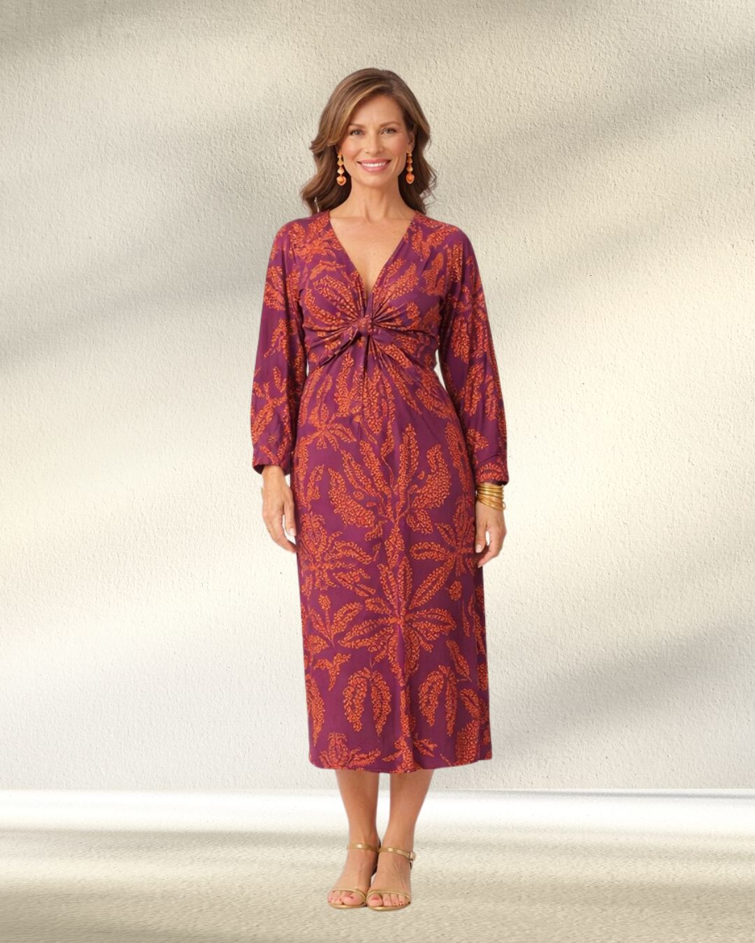 Isadora™ – Vestido Midi Elegante con Estampado de Encanto Atemporal