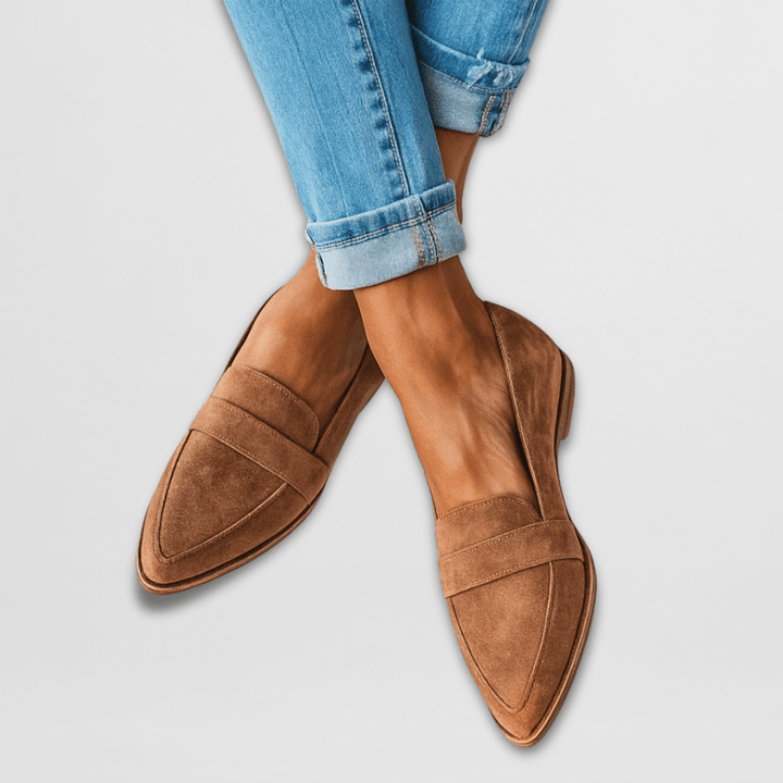 Helen | Mocasines ortopédicos de piel de ante suave