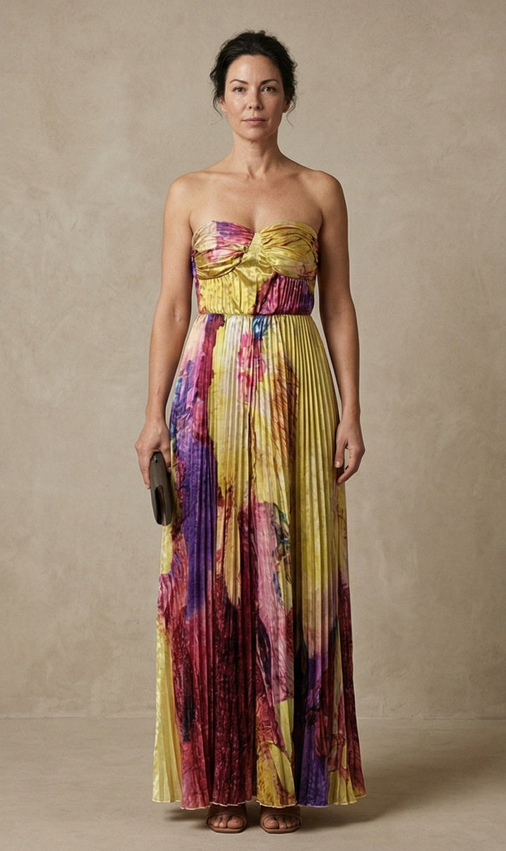 Camila · Vestido largo con silueta femenina
