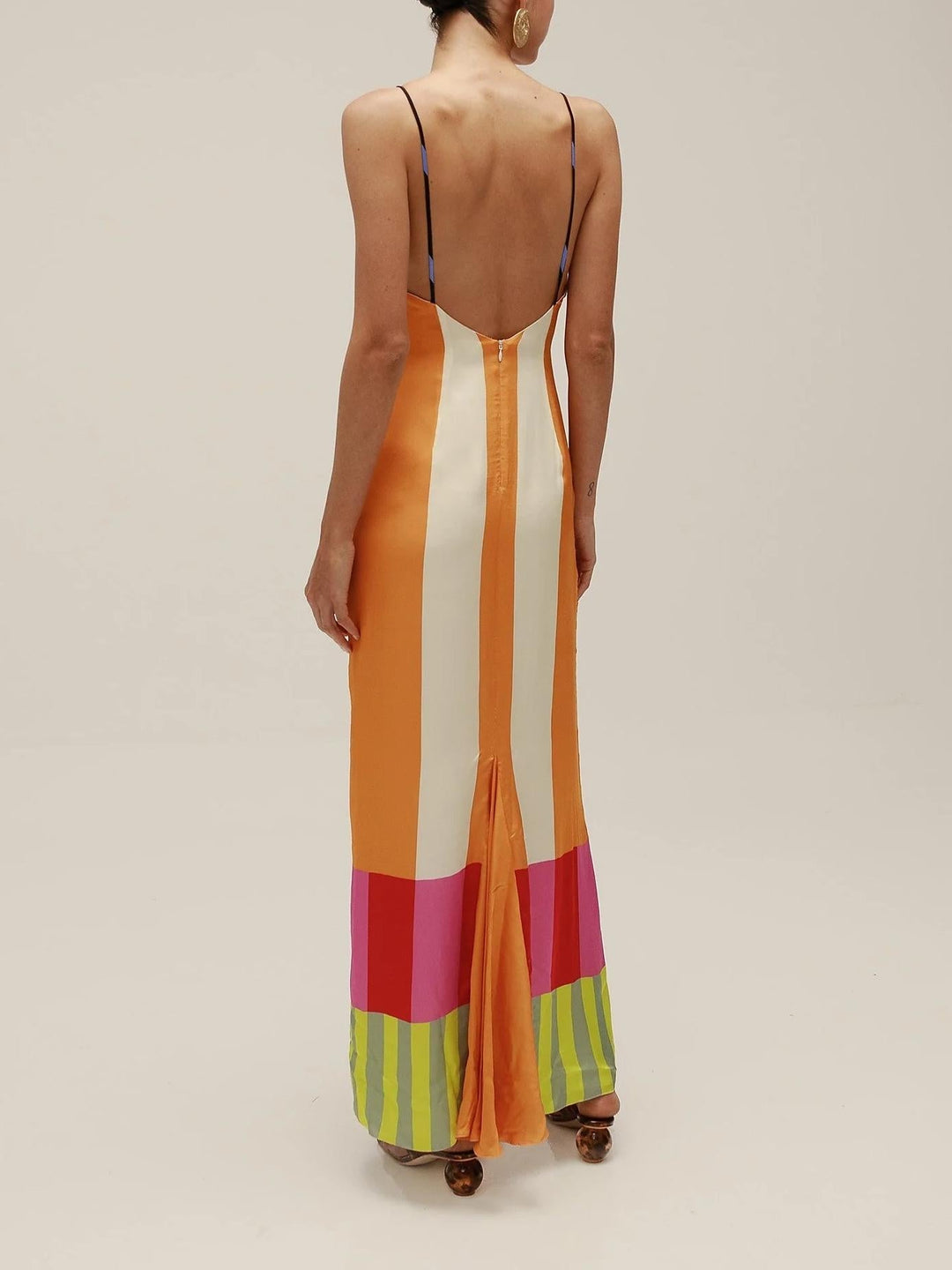 Paloma | Maxi vestido de rayas de colores