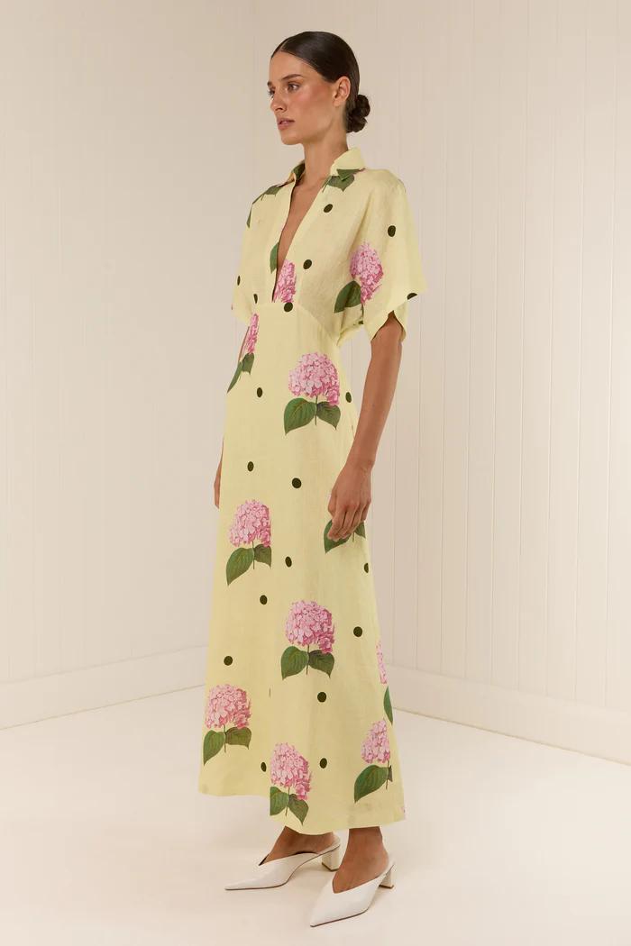 Jasmine™ | Vestido maxi floral con escote en V