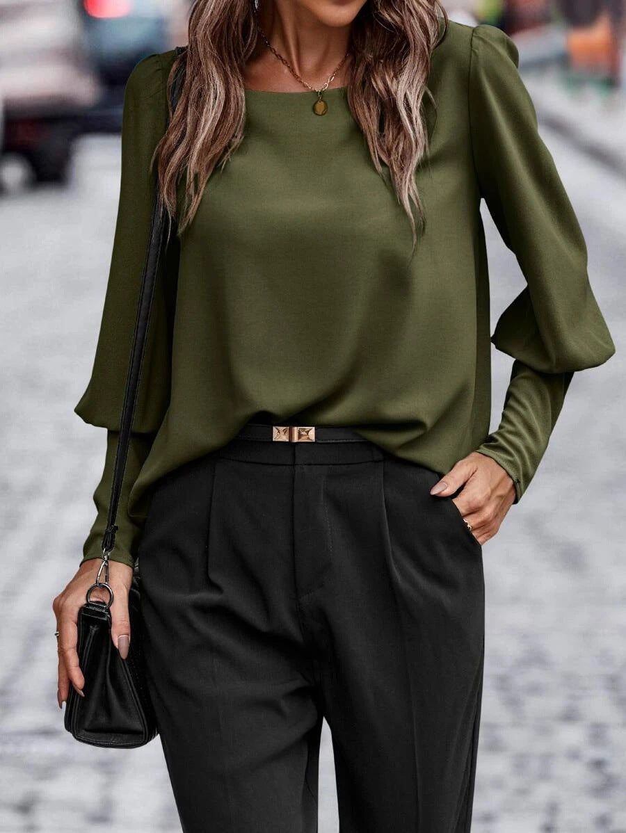 Nina - Blusa con cuello en O