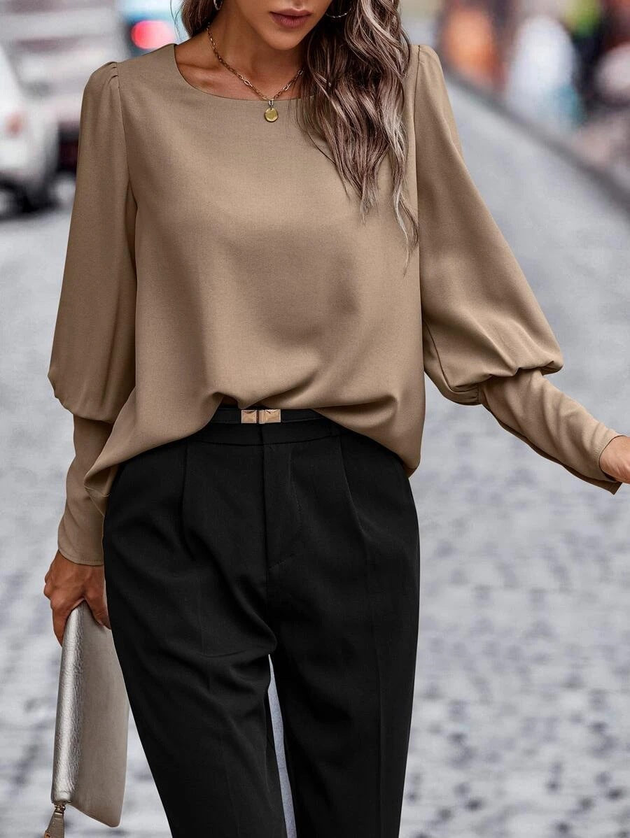 Nina - Blusa con cuello en O