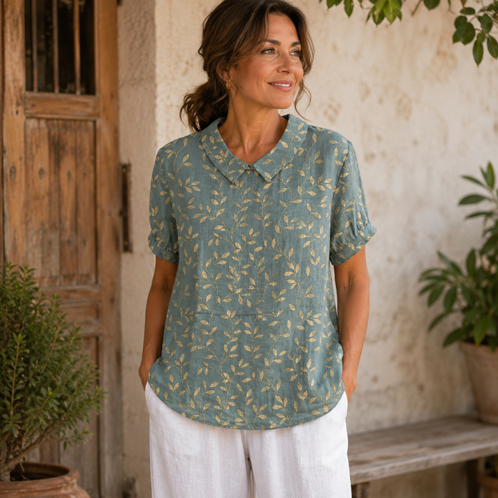 Blusa Elegante Feuillage