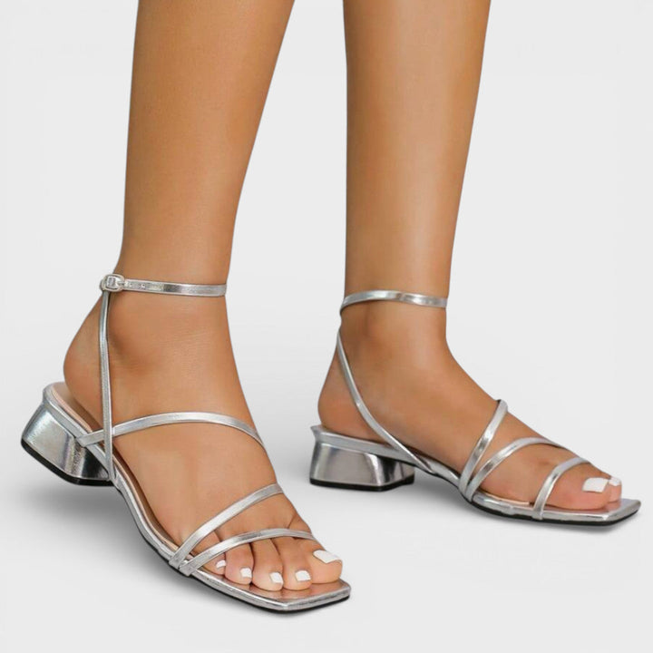 Sandalias Tacón Grueso Mujer Elegantes