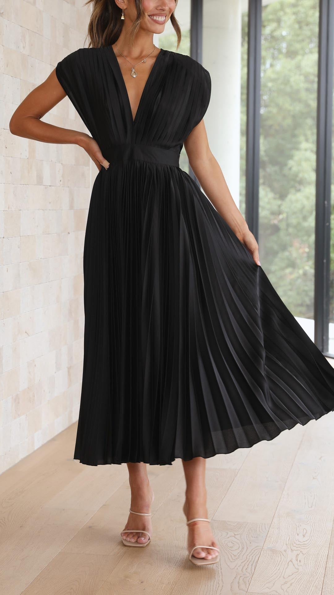 Isla | Vestido plisado elegante