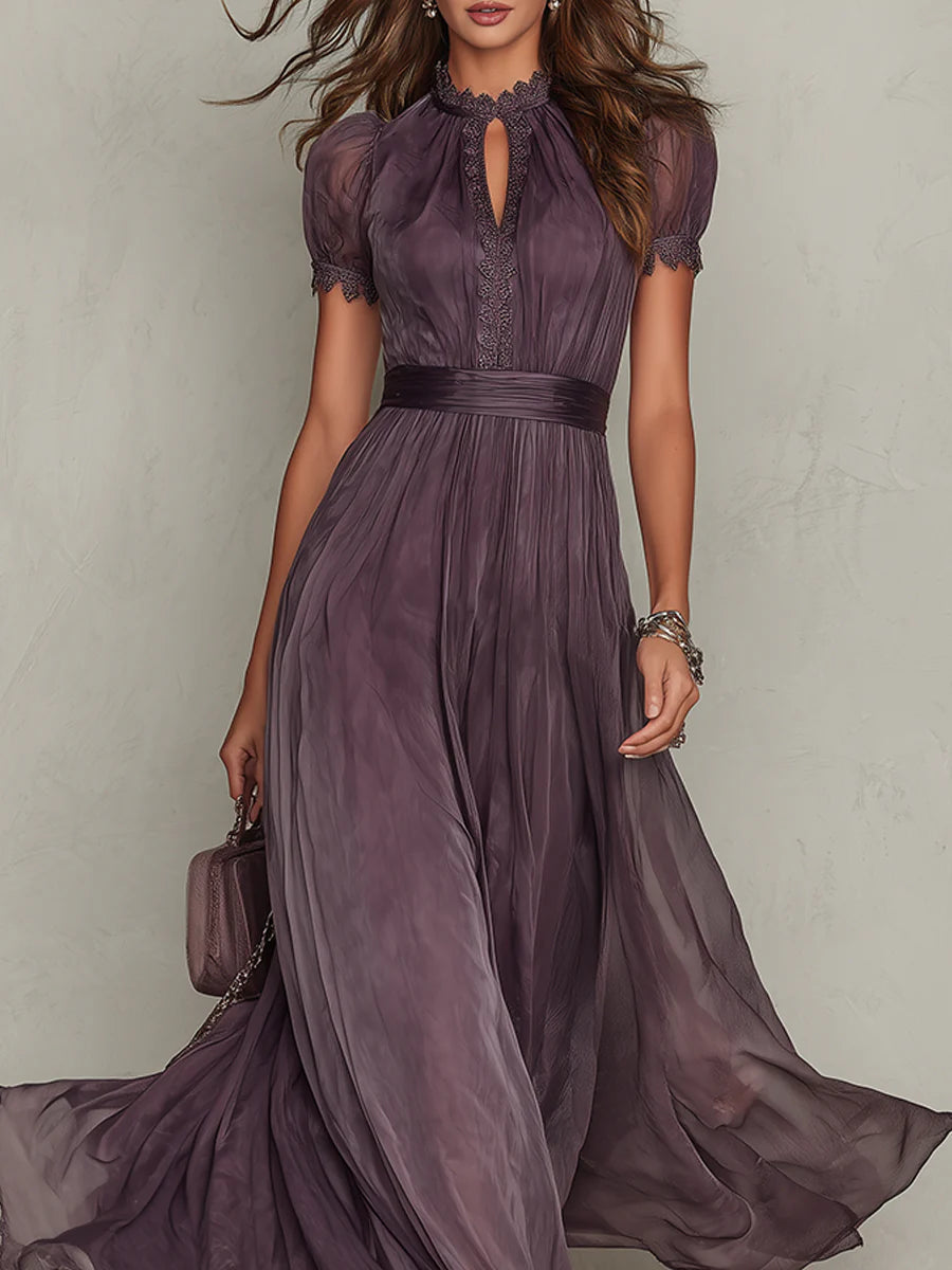 Violeta™ | Vestido largo elegante con escote refinado