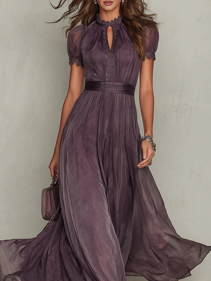 Violeta™ | Vestido largo elegante con escote refinado