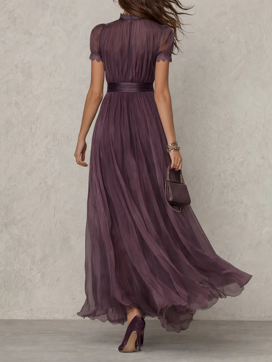 Violeta™ | Vestido largo elegante con escote refinado