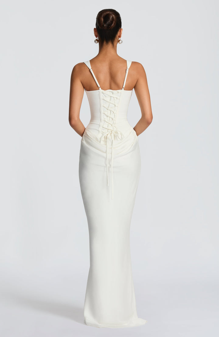 Leonor | Vestido maxi con escote cuadrado