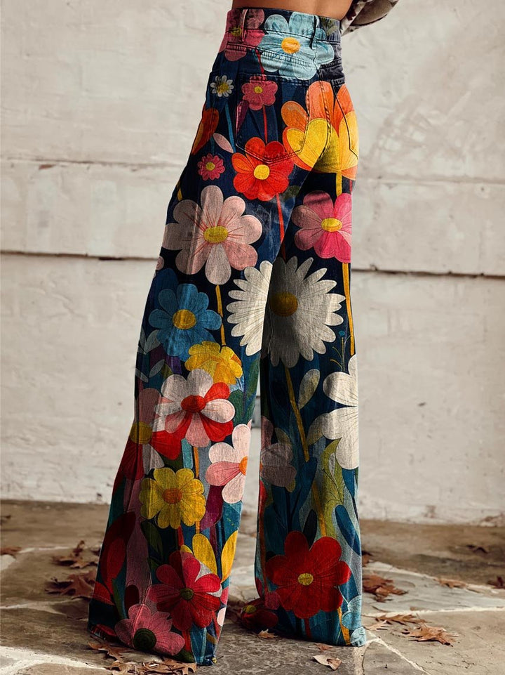 Pantalones Amplios Florales