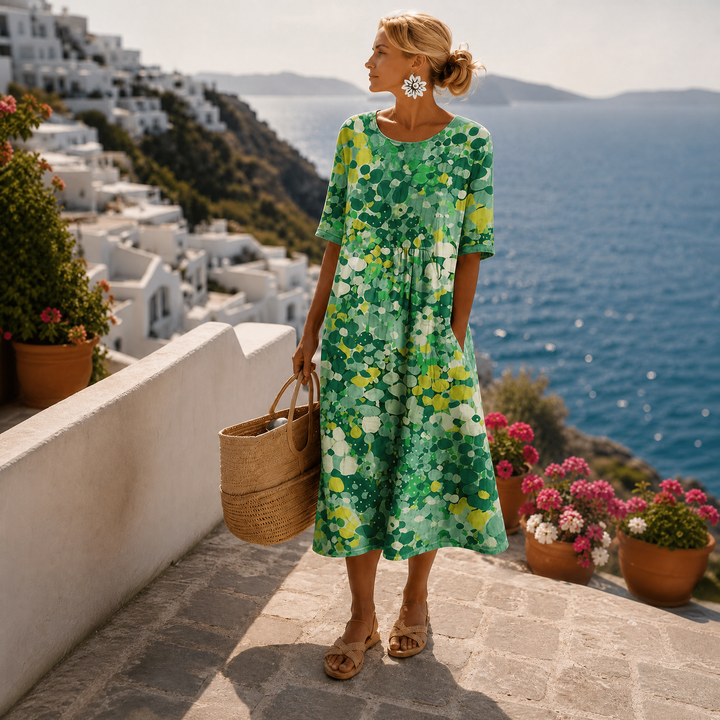 Isabela | Vestido midi floral ligero