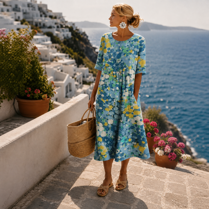 Isabela | Vestido midi floral ligero