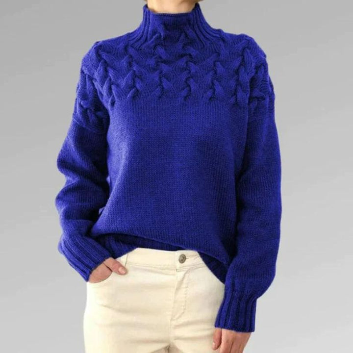 Rebeca | Suéter de cuello alto con textura suave