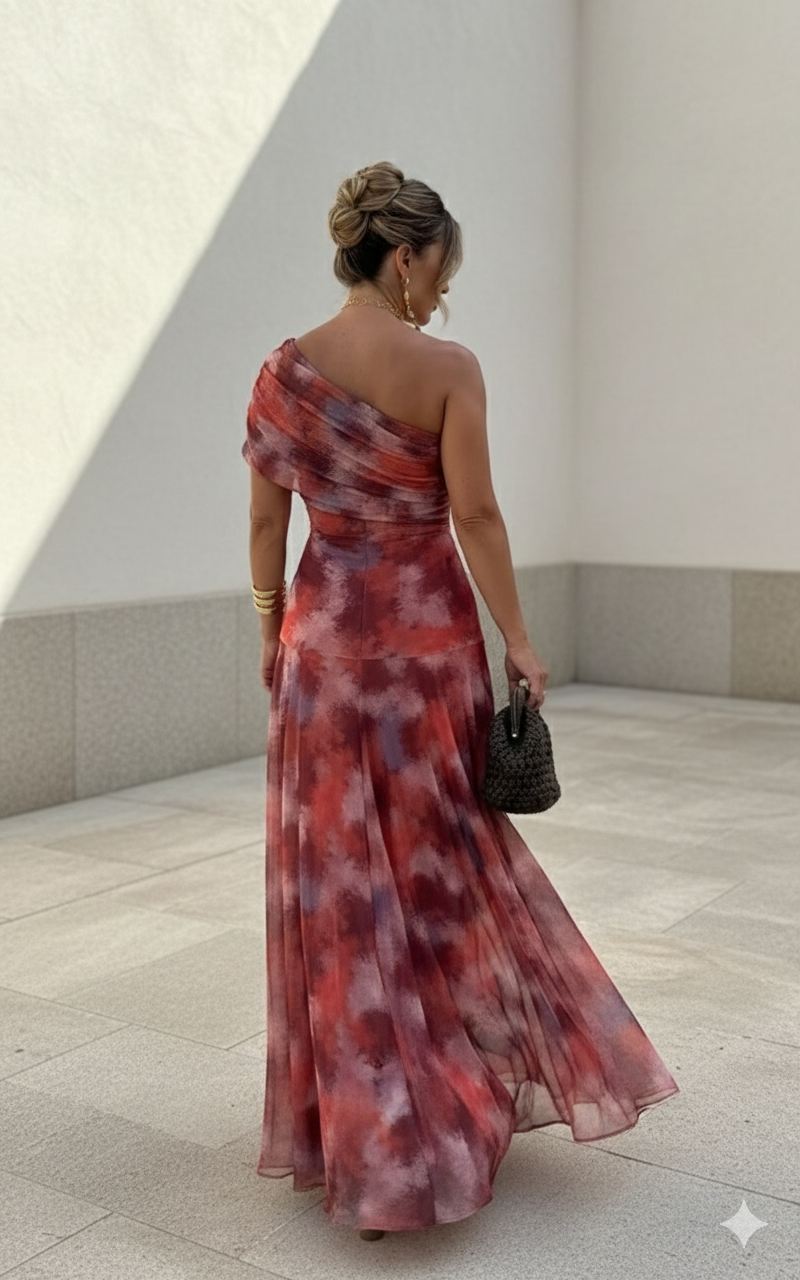 GIORGINA · Vestido largo fluido con diseño elegante