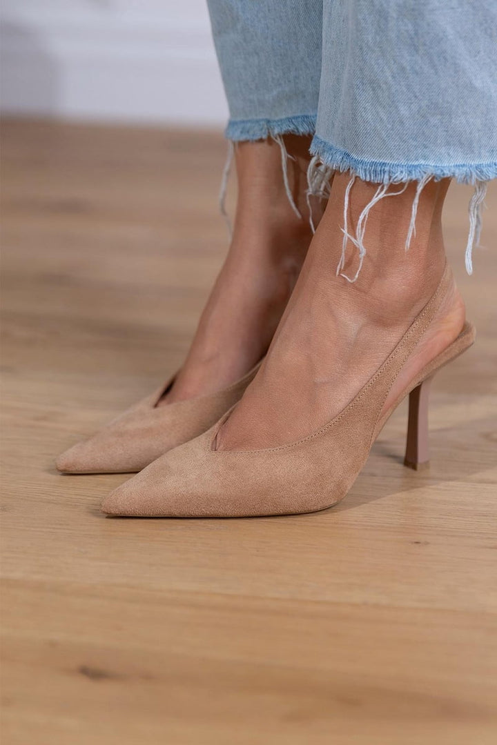 Marlena™ | Tacones bajos nude