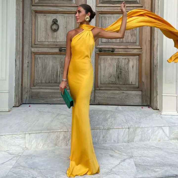 Genebra™ | Vestido largo elegante de satén
