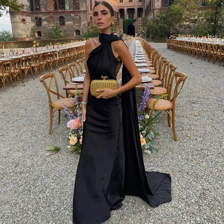 Genebra™ | Vestido largo elegante de satén