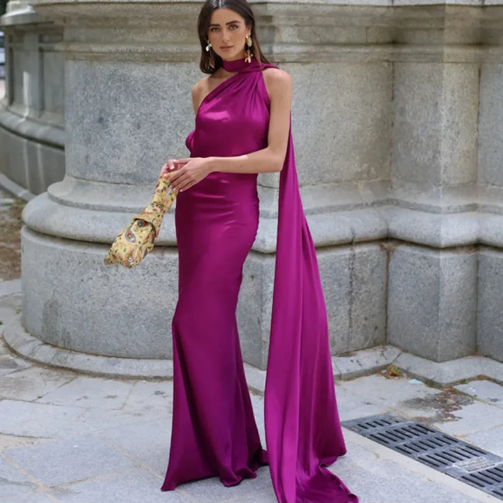 Genebra™ | Vestido largo elegante de satén