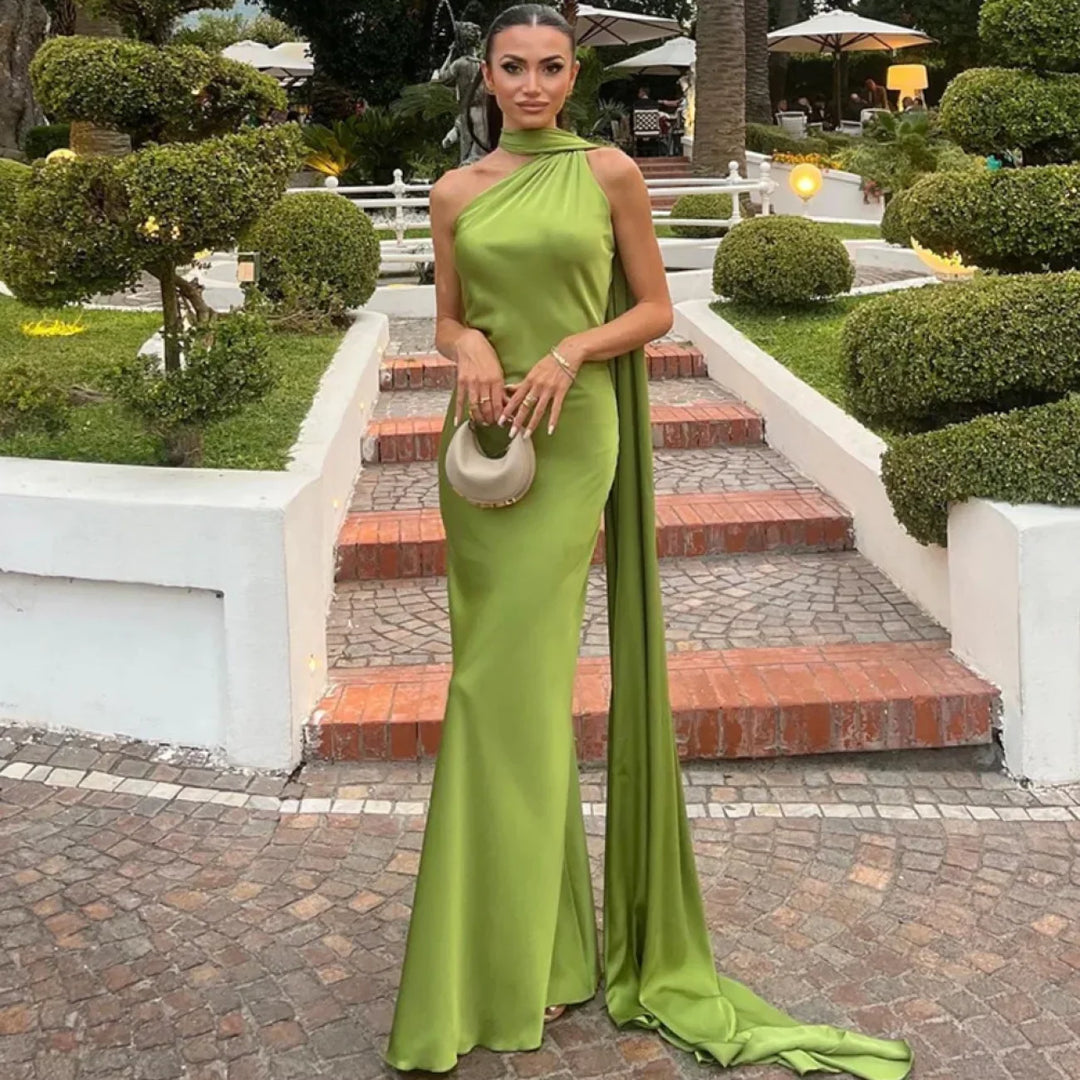 Genebra™ | Vestido largo elegante de satén
