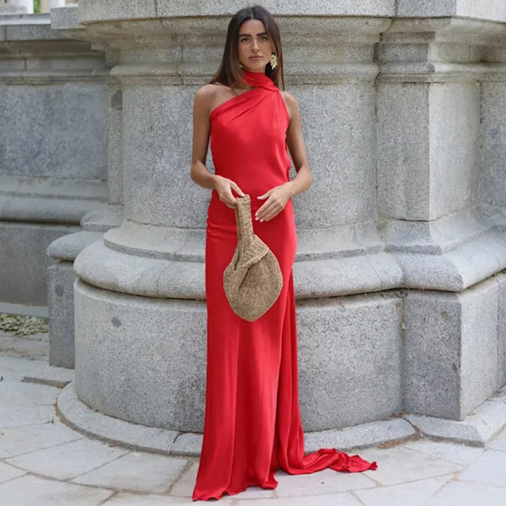 Genebra™ | Vestido largo elegante de satén