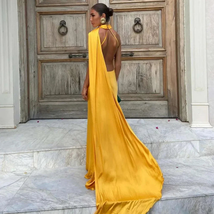 Genebra™ | Vestido largo elegante de satén