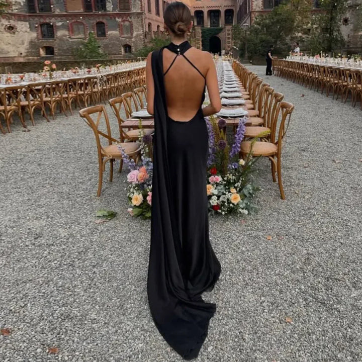 Genebra™ | Vestido largo elegante de satén