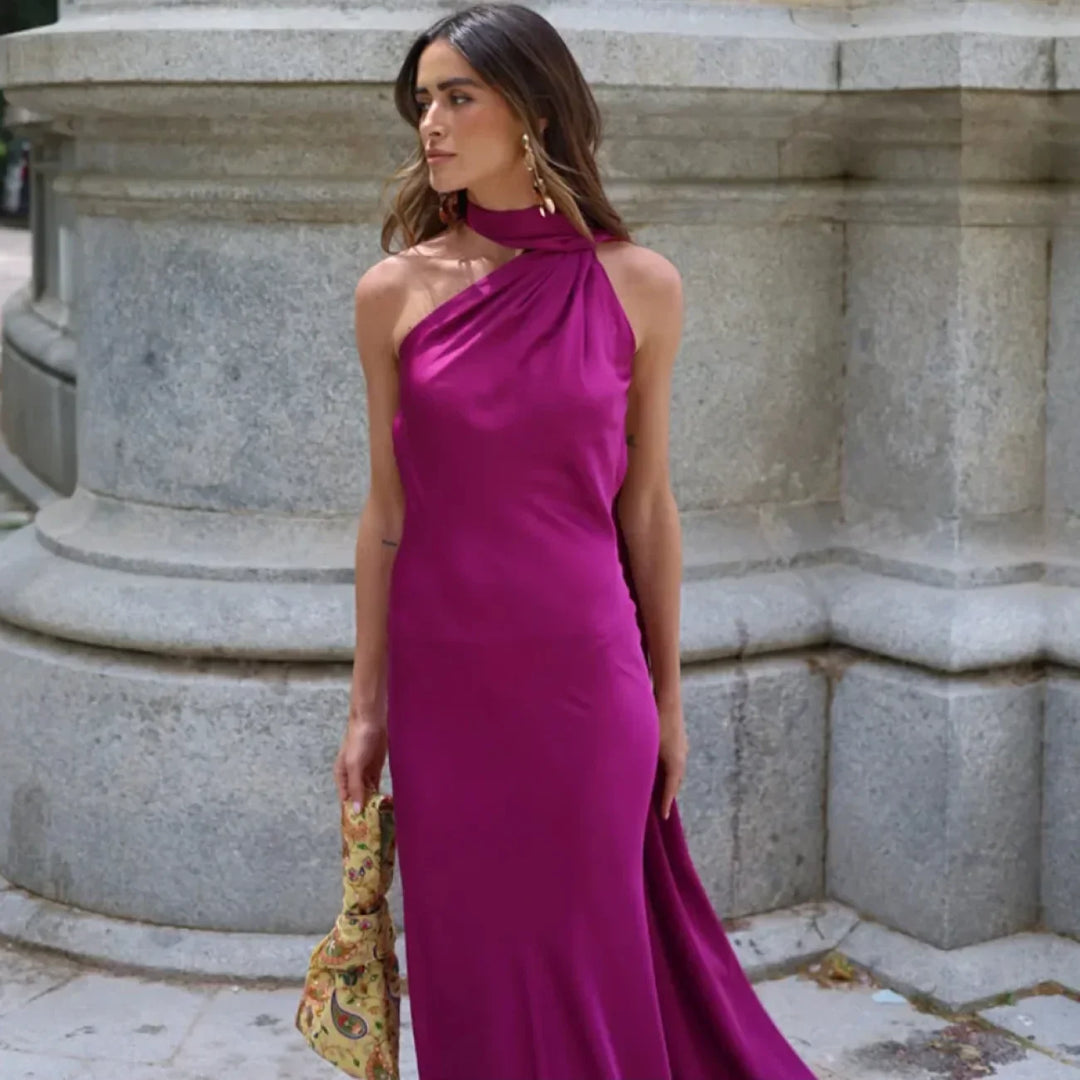 Genebra™ | Vestido largo elegante de satén