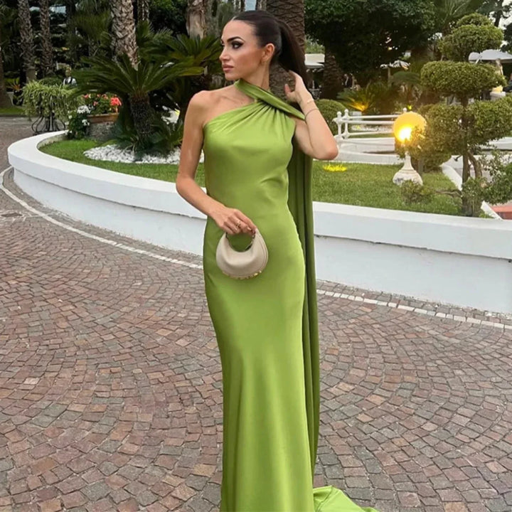 Genebra™ | Vestido largo elegante de satén